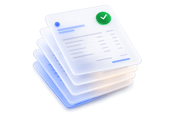 Une pile de factures rendues conformes, validées par un contrôle.